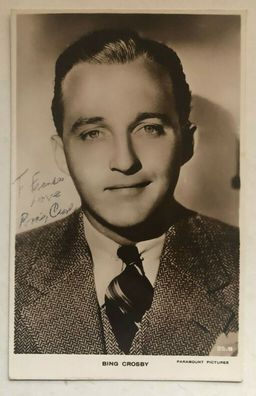 Bing Crosby - Film - original Autogramm - Größe 14 x 9 cm
