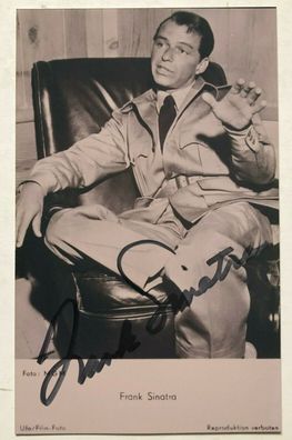 Frank Sinatra - Film - original Autogramm - Größe 14 x 9 cm