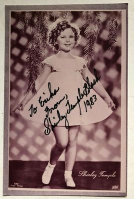 Shirley Temple - Film - original Autogramm - Größe 15 x 10 cm