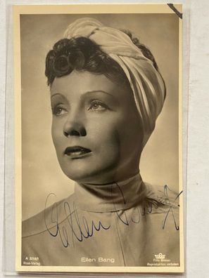 Ellen Bang - Theater / Film - original Autogramm - Größe 14 x 9 cm
