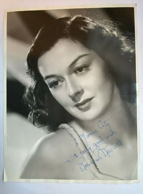Rosalind Russell - Film - original Autogramm - Großfoto 33 x 25 cm