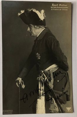 Adolf Müller - Film - original Autogramm - Größe 14 x 9 cm
