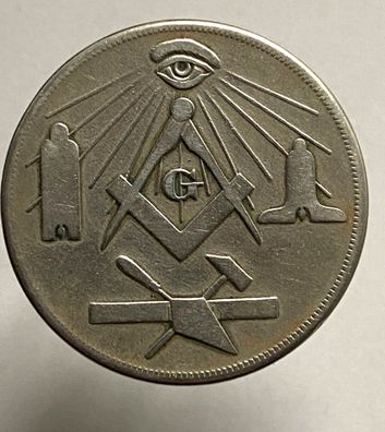 Freimaurer Medaille Inianapolis 1914 - Made a Mason - Leo Kraus Juwellier