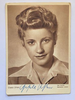 Gisela Uhlen- Film - original Autogramm - Größe 15 x 10 cm