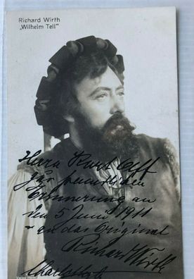 Richard Wirth - Theater / Film - original Autogramm - Größe 14 x 9 cm