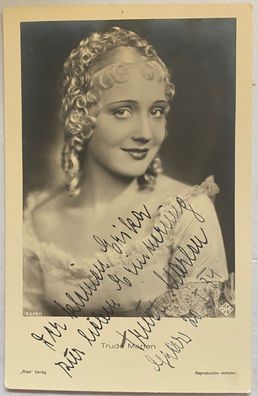Trude Marlen - Theater / Film - original Autogramm - Größe 14 x 9 cm