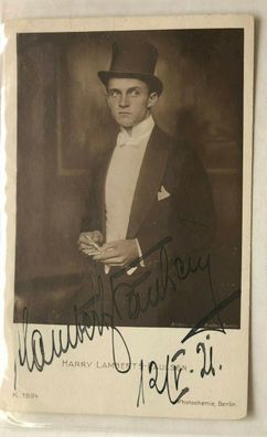 Harry Lamberts-Paulsen - Theater / Film - original Autogramm - Größe 14 x 9 cm