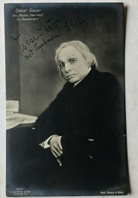 Oscar Sauer - Theater / Film - original Autogramm - Größe 14 x 9 cm