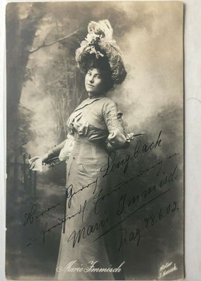 Maria Immisch - Theater / Film - original Autogramm - Größe 14 x 9 cm