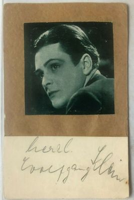 Wolfgang Klein ( 1908 - 1944 ) - Film - original Autogramm - Größe 14 x 9 cm