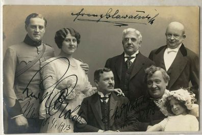 Anton Matscheg u. a- Theater / Film - original Autogramm Beidseitig - 14 x 9 cm