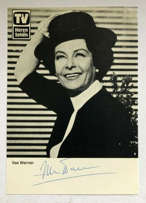 Ilse Werner - Film - original Autogramm - Größe 15 x 10 cm