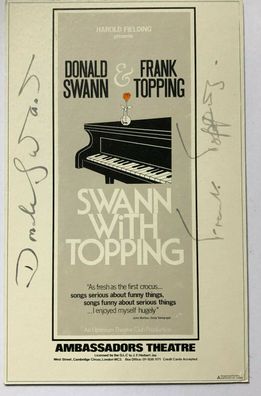 Donald Swann / Frank Topping - Theater / Film - 2 original Signaturen - 22 x 14