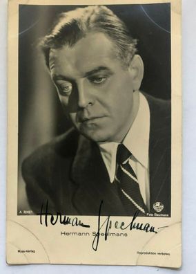 Hermann Speelmans - Film - original Autogramm - Größe 14 x 9 cm