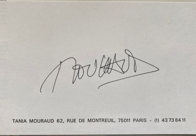 Tania Mouraud - Kunst - original Autogramm - Größe 15 x 10 cm