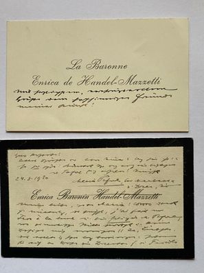 Enrica von Handel-Mazzetti ( 1871 - 1955 ) - Literatur - 2 orig Autographen