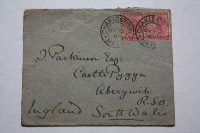 Natal Postage - 10 My 1901 - Charlestown ( Putzel No 3a ) auf South Wales GB