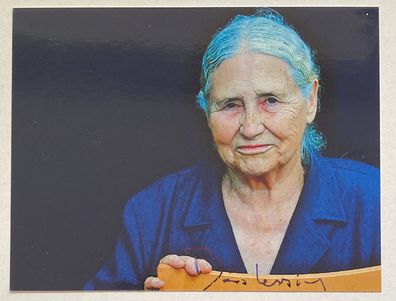 Doris Lessing - Nobelpreis Literatur 2007 - original Autogramm - 13 x 10 cm