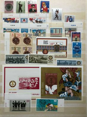 DDR Postfrisch - hochwertige Sammlung 1984 - 1990 - div. Besonderheiten