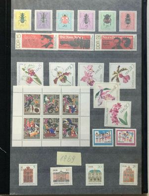 DDR - Sammlung ab 1969 - Postfrisch auf 18 Albenseiten - siehe 11 Galeriebilder