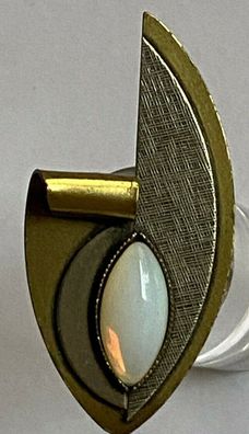 Art Deco - Brosche mit hübschen Mondstein - 4,5 cm - 5,2 Gramm