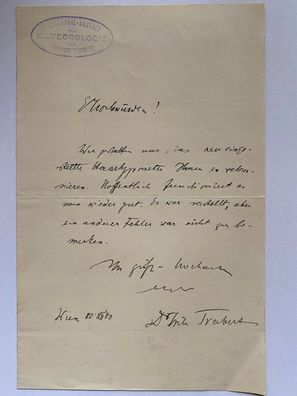 Wilhelm Trabert ( 1863 - 1921 ) - Meteorologe - original signierte Briefe