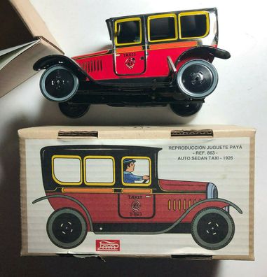 Paya Tin Toy Auto Sedan Taxi 1926 Limited Number 4306 ( incl. Certification )