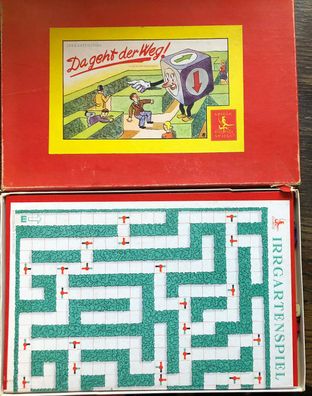 Irrgartenspiel - da geht der Weg Diana Spiele - Vintage Spiel ca 1948