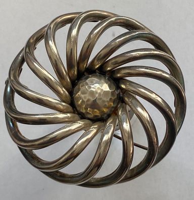 Riesige Brosche Art Deco 20er Jahre - 835er Silber - Durchmesser 5,7 cm