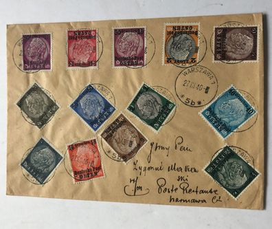 Deutsches Reich - Deutsche Post Osten - Warszawa 27.3.1940 - Michel Nr. 1-13