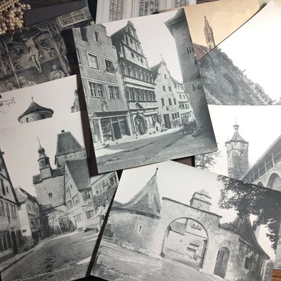 Rothenburg ob der Tauber - 15 seltene Fotoaufnahmen um 1900 - Größe 27 x 20 cm