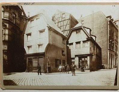 Am Flachsmarkt in Essen - original Fotoaufnahme 1870
