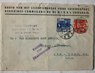 Nederlands-Indië Java Surabaya March 1940 to New York U.S.A.