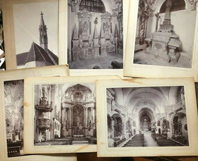 6 Aufnahmen Albumin um 1910 - Emil Prietzel - Stiftskirche Garthan - Losenstein