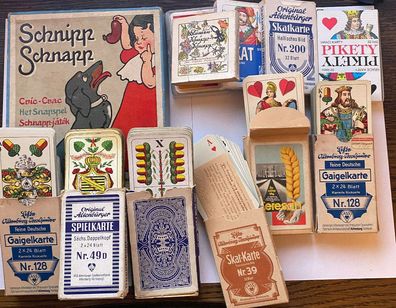 11 Kartenspiele mit vielen Sammlerstücken - Gaigelkarte 128, Doppelkopf