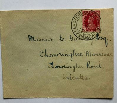 Hotel Mail India - Great Eastern Hotel, Calcutta - local Letter Dec 1937