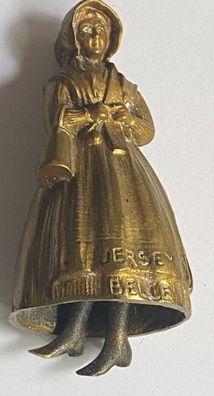 Tischglocke Glocke Messing - Jersey Bell - Biedermeier - 10 cm - selten
