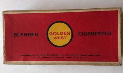 Golden West Blended Cigarettes - Pappschachtel - um 1930 - 100 Cigaretten