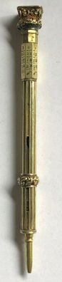 Extrem seltener Metallbleistift Frankreich um 1870 mit verstellbarem Datum
