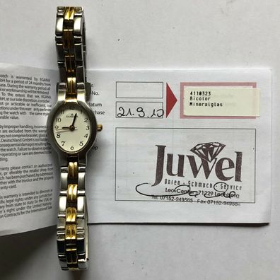 Dugena - Quartz - Armbanduhr Damen - Batterie neu - mit original Papieren