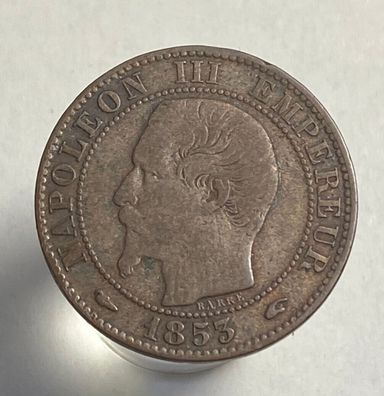 Napoleon III Empereur - Münze 1853 Empire Francaise - Cinq Centimes