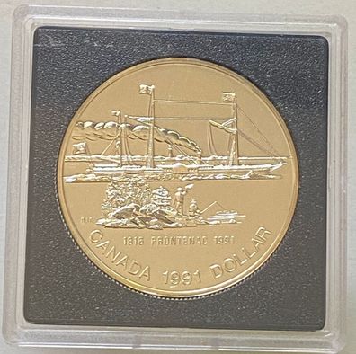 Canada Dollar 1816 Frontenac 1991 - Elisabeth II - PP in Kapsel - 0,5er Silver