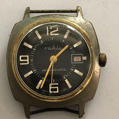 Ruhla Automatic - seltene Herren-Armbanduhr 50er - Werk läuft einwandfrei