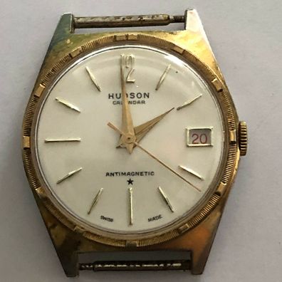 Hudson Calendar - seltene Herren-Armbanduhr 50er - Werk läuft einwandfrei
