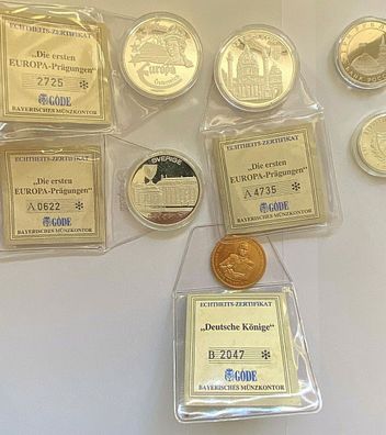 Sammlung Silbermünzen und andere - 6 Stück - Europa, Mexico - siehe Bilder