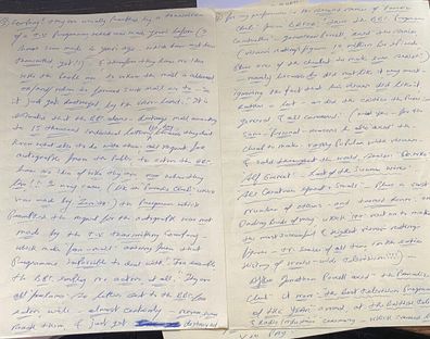Don Henderson - Actor - 6-seitiger, handschriftlicher Brief vom 06.07. 1991