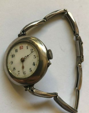 Armbanduhr 875er Silbergehäuse-und 835er Silberarmband -Damen -Werk läuft nicht