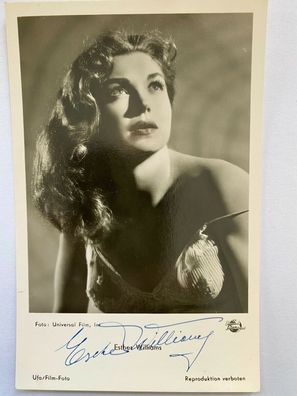 Esther Williams - Film - original Autogramm - Größe 14 x 9cm