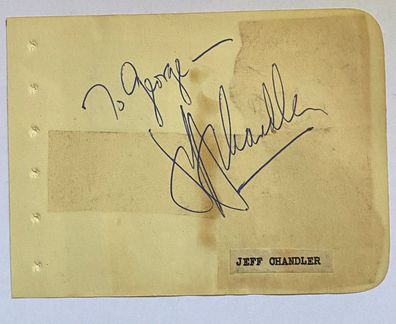 Jeff Chandler - Film - original Autogramm - Größe 15 x 10 cm
