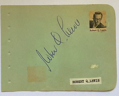 Robert Q. Lewis / Robin Chandler - Film - original Autogramm - Größe 15 x 10 cm